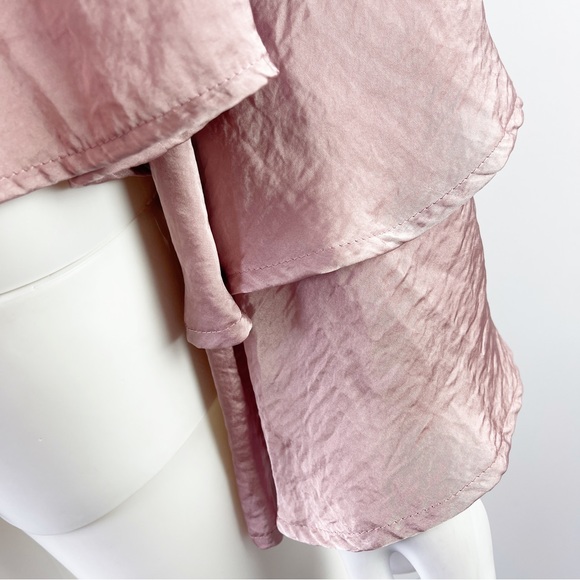 4Si3nna Women's Pink Strapless Off the Shoulder Long Sleeve Top Size S - Picture 2 of 9